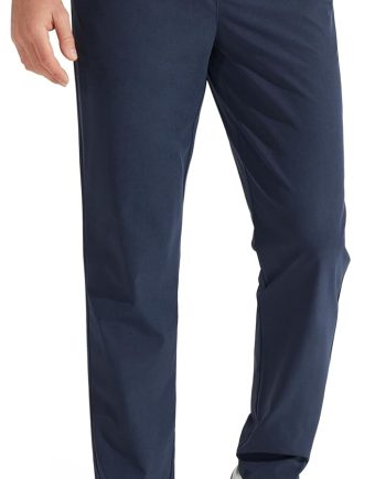 Mens Golf Pants Stretch Work Dress Pants 30"/32"/34" Quick Dry Lightweight Casual Comfy Trousers with Pockets