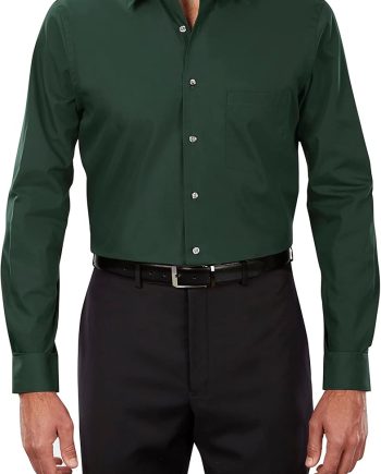 Men's Dress Shirt Regular Fit Poplin Solid