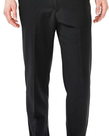 Men's  18 Classic Fit Flat Front Hidden Expandable Waistband Casual Pant