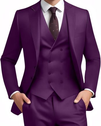 Suit for Men Wedding Slim Fit 3 Piece Set Blazer Jacket Vest Pants Tuxedo Suits for Groomsmen Business Prom Party Sport Coat