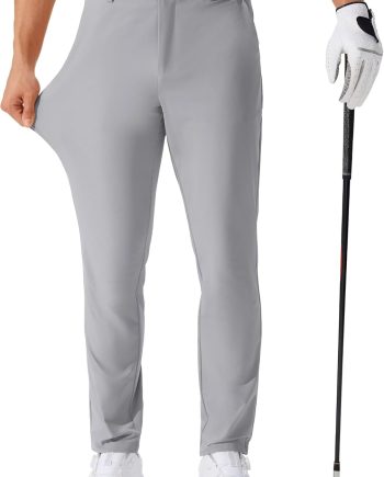 Men's Golf Pants 30"/32"/34" Inseam Lightweight Stretch Work Dress Pants
