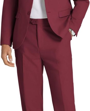 Men's 2 Piece Linen Cotton Suits Set Casual Linen Lightweight Suit Summer Beach Wedding