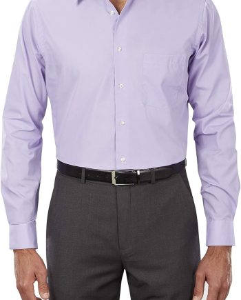 Men's Dress Shirt Regular Fit Poplin Solid