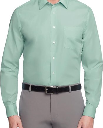 Men's Dress Shirt Regular Fit Poplin Solid