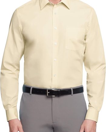 Men's Dress Shirt Regular Fit Poplin Solid