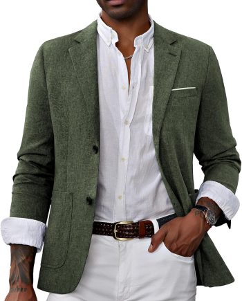 Mens Casual Sport Coat Blazer Two Buttons Lightweight Business Jackets