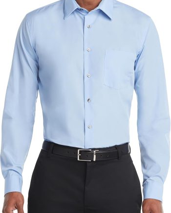 Men's Dress Shirt Regular Fit Poplin Solid