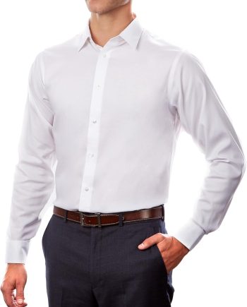 Men's Dress Shirt Regular Fit Non Iron Stretch Solid
