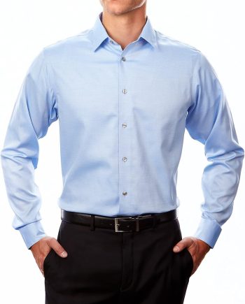 Men's Dress Shirt Regular Fit Non Iron Stretch Solid